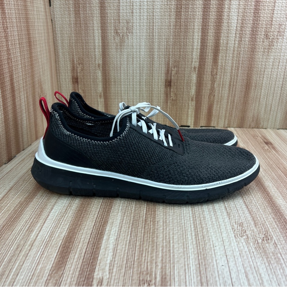 Cole Haan Shoes Mens Size 11.5 Black Gray ZEROGRAND Knit Lace Up Sneakers C31402